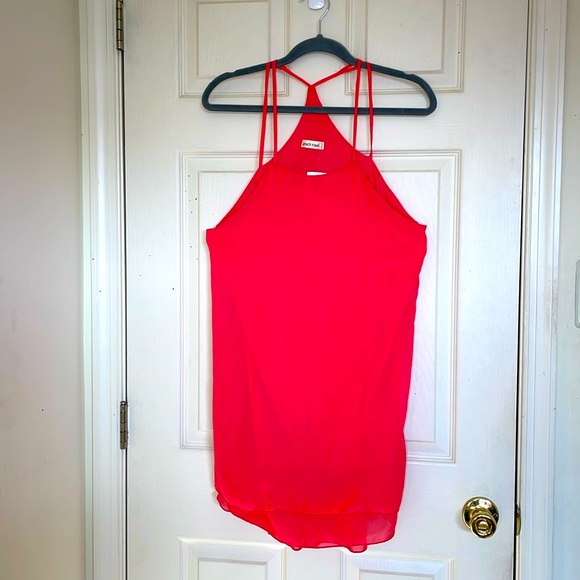 NWT Pink Halter Neck Spaghetti Strap Dress Size Medium - Picture 3 of 9